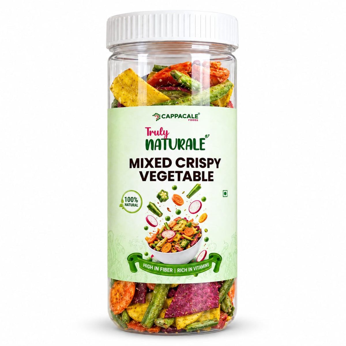 Mixed Crispy Vegetables | Crispy Vegetable Snack for Healthy Crunch 130 gm