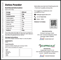 Cappacale 100% Natural Dried Dates Powder | Premium Khajoor Powder | No Added Sugar | Healthy Sweetener for Kids, Babies & Adults