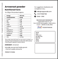 Cappacale Kerala Natural Arrowroot Powder or Koovapodi  350g