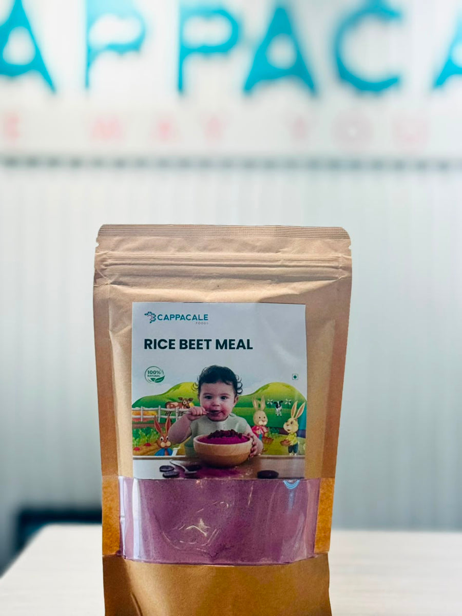 Cappacale Rice-Beet Meal Powder for Babies | Iron-Rich Weaning | 300gm